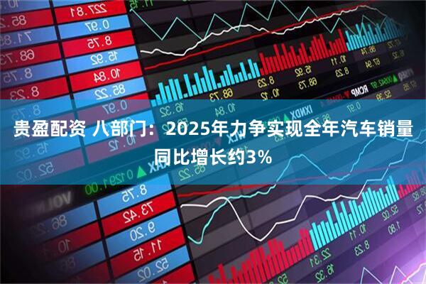 贵盈配资 八部门：2025年力争实现全年汽车销量同比增长约3%